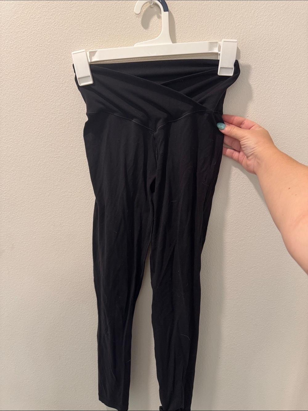 aerie Black Cross-Front Waist Leggings